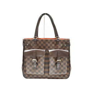 Louis Vuitton Uzes Damier Ebene Brown Suede Brown Tote Bag